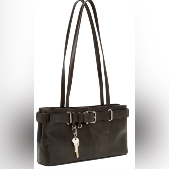 NWT Osoi Classic Leather Shoulder Bag in Stain Brown